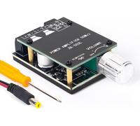 KALANKA-2×50W Module Bluetooth 5.0, Mini Ampli Bluetooth, Audio Stéréo 5V-24V, Contrôle de Volume Rotatif, Alimentation Stable de 470uf pour Les Amateurs de Bricolage