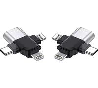 KALANKA-2 adaptateurs USB OTG 3.0-3 en 1 - USB C - Micro - Lightning - Certifié - ChipNet MultiLink 3