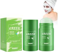 Kalanka-® 2 Bâtons Green Mask,Masque Nettoyant,Green Stick Mask,Bâton D'argile Purifiante, Hydratant, Nettoyage En Profondeur, Régulation De L'équilibre Hydrique Et Huileux