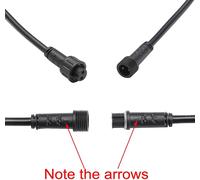 Kalanka-2 Broches 1m Cable De Extensión De Broches Câble Extension Étanche Para Luces De Cubierta,Cable De Extensión Para Luces Led De Un Solo Color Para Exteriores, Blanco Cálido, Paquete De 1