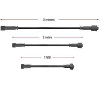 Kalanka-2 Broches 2m Cable De Extensión De Broches Câble Extension Étanche Para Luces De Cubierta,Cable De Extensión Para Luces Led De Un Solo Color Para Exteriores, Blanco Cálido, Paquete De 5