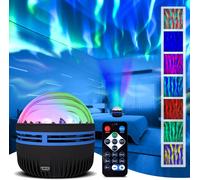 KALANKA-2 en 1 Projecteur Aurore Boréale et de Vagues OcéAniques, Projecteur LED de Ciel éToilé Avec TéLéCommande & 7 Effets Lumineux, Lampe Projecteur Galaxie pour Decoration pour Chambre