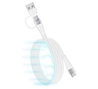 KALANKA-2 in 1 100W USB A/C to USB C Magnetic Charging Cable Fast Charging 5A Compatible with MacBook Pro/Air, iPad Air/Pro 2024, iPhone 16, Galaxy S25 Ultra, Pixel 9, PS5, Switch (3.3ft)
