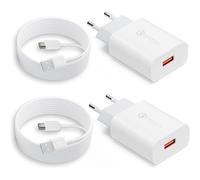 KALANKA-2-Pack Chargeur Charge Rapide Type C avec Câble USB C 2M pour Samsung Galaxy S21 S20 S10 S9 S8 A04S A14 A15 A25 A34 A55, Xiaomi, Redmi, Huawei, Quick Charge 3.0 Adaptateur Prise USB Chargeur