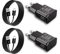 Kalanka-2 Pack Chargeur Usb Rapide Avec Câbles Usb C De 2 M Pour Samsung Galaxy A12 A13 A14 A15 A23 A25 A33 A34 A35 A40 A53 A54 A55 A04s A05s S8 S9 S10 S20 S21 Plus M55 M34 M14, Chargeur Téléphone Ty