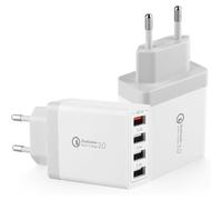 KALANKA-2 Pack Chargeurs USB, Adaptateur de Charge USB 4-Ports avec Chargeur Rapide Intelligent QC 3.0 33W Multi-Alimentation pour iPhone 15/14/13/12/11/Samsung Galaxy S23/22/S21/S20/Xiaomi/Huawei et