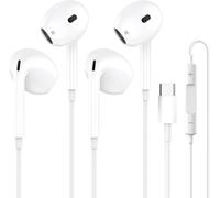 KALANKA-2 Pack Écouteurs USB C, Écouteurs Intra-Auriculaires Hi-FI Stéréo, Type C avec Microphone et Contrôle du Volume,pour Samsung Galaxy S23 S22 S21 S20, iPhone 15/16/Pro, Google Pixel, OnePlus