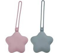 Kalanka-2 Pcs Boîte À Sucette En Silicone,Rangement Sécurisé Pour Tétines,Boite A Tetine Bebe,Sans Bpa Accessoire Bébé De Haute Qualité Pour Nourrissons Et Jeunes Enfants,Adorables Formes D'étoiles
