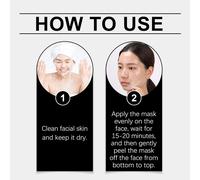 Kalanka-2 Pcs Collagen Mask,Collagen Reverse Volume Peel Off Face Mask,Collagen Peel Off Face Mask Bio-Collagen Real Deep Mask, Nettoyer, Hydrater Et Soigner Convient À Tous Les Types De Peau