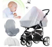 Kalanka-2 Pcs Moustiquaire Poussette Universelle, Capote Cosy Pour Moustiquaire Lit Bébé, Protection Anti Insectes Pour Landau, Lit Parapluie Et Auto Siège, Haute Densité Filet Anti Moustiques Élasti