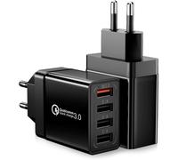 KALANKA-2 Pi¿¿ces Chargeur Rapide, 33W Chargeur Secteur Mural 4-Ports USB Chargeur Mural Adaptateur Universel Prise USB Multiple pour iPhone 15 14 13 12 11 Pro X 8 7, Samsung S23 S22 S21 S20 FE S10 A5