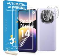 KALANKA-2 Pièce Protection écran pour Xiaomi Redmi Note 14 Pro Plus / 14 Pro+ 5G [Non-Verre], 2 Pièce Verre Trempé d'objectif, Compatible avec d'empreintes, Facile à installer, Sans bulles, Ultra-HD