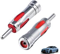 Kalanka-2 Pièces Adaptateur Autoradio Din Vers Iso, Connecteurs Antenne Voiture Universel Rf, Compatible Dab+ Am Fm, Câble Coaxial, Tuner Radio Numérique, Scanner, Récepteur, Compatible Blaupunkt Rxd