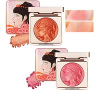 Kalanka-2 Pièces Blush En Poudre, Fard À Joues, Maquillage Fard À Joue Illuminateur De Teint, Makeup, Blush Poudre Compact, Longue Durée, Résistant À L'eau Et À La Transpiration