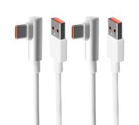 KALANKA-2 pièces Câble USB C 120W 6A 2M à 90 Degrés, Charge Rapide Turbo Compatible avec 14/13T/12T/11T Pro, Pour Note 14/13/12/11, POCO X7/X6/X5/F6/F5, Mi 11/Mi Pad 7/6 cable usb c charge rapide