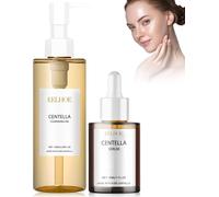 Kalanka-2 Pièces Centella Cleansing Oil + Serum, Centella Asiatica Extract, Huile Démaquillante, Pore Deep Cleansing, Pour Apaiser Les Peaux Sensibles Et Sujettes À L'acné