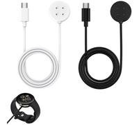 KALANKA-2 Pièces Chargeur Magnétique Compatible avec Google Pixel Watch 3/2/Fitbit Ace LTE/Versa 4/Versa 3/Sense 2/Sense, Station de Charge pour Montre Intelligente, Magnétique avec Câble USB C Noir