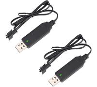 KALANKA-2 Pièces Chargeur pour Pistolet à Bulles, Câble USB 3,7V SM-2P avec Voyant Lumineux Compatible avec Bazooka Bubble Mitrailleuse et Bunch O Bubbles