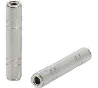 KALANKA-2 pièces Coupleur Femelle vers Femelle TRS/TS 6,35mm,Adaptateur Jack stéréo TRS 1/4"" et TS Mono,convertisseur Changement Genre d'extension 6,35mm pour amplificateur,Haut-Parleur,Son Guitare