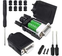 KALANKA-2 Pièces DB9 Adaptateurs RS-232 Interface Série Femelle 9 Broches Série RS-232 D-SUB Adaptateur Femelle pour Connecteur Terminal avec Boîtier