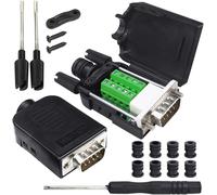 KALANKA-2 Pièces DB9 Adaptateurs RS-232 Interface Série Mâle 9 Broches Série RS-232 D-SUB Adaptateur Mâle pour Connecteur Terminal avec Boîtier