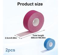 Kalanka-2 Pièces Face Lifting Tape, 2,5 Cm*5 M Face Taping,Pour Double Menton Et Peau Affaissée(Bleu Royal+Rose Rouge)