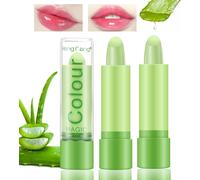 Kalanka-2 Pièces Lot Rouge A Levre Magique Change De Couleur Aloe Vera Rouge A Levre Mat Longue Tenue Jelly Lipstick Baume A Levre Teinté Brillant À Lèvres Rose Maquillage Cadeau Femme Filles