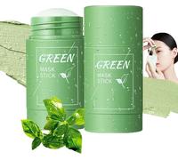 Kalanka-2 Pièces Masque Visage Thé Vert,Green Stick Mask,Masque Purifiant À L¿Argile,Contrôle Du Sébum,Soin Visage Pour Peau Grasse Et Mixte,Hydratant Et Détoxifiant,Routine Peau Claire
