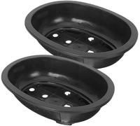 KALANKA-2 Pièces Pot de Fleur en Plastique Outils de bonsaï Un Bonsai Pot pour Plantes Interieur Pot de Fleur extérieur Pot de Plantation réutilisable en Plastique Grand Pot de bonsaï PP