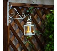 KALANKA-2 Pièces Support Panier Suspendu Blanc, 30cm Longueur Supports Suspension Murale Crochets, Support Plantes Suspendues, Crochets Jardin, Support Extérieur pour Suspendre Lanternes Plantes