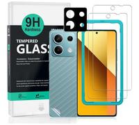 KALANKA-2 Pièces Verre Trempé pour Xiaomi Redmi Note 13 5G 6.7"",9H Dureté Protection écran,avec 1 Pièce Protection Caméra,1 Pièce Film Arrière,Facile à Installer