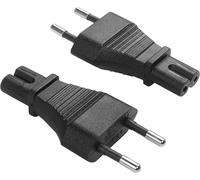 KALANKA-2 piecesEU Plug to IEC320 C7 Power Adapter, EU Plug to IEC320 C7(CEE 7/16) Socket Universal Travel Adapter for TV PC Computer Monitor Projector