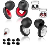 Kalanka-2 Piezas Tapones Oidos Ruido Dormir, Ear Plugs De Silicona Suave Y Flexible Para Dormir, Tapones De Silicona Reutilizables Ultra, Artevive Moto Earplugs-27 Db, Artevive Earplugs (Rojo + Blanc