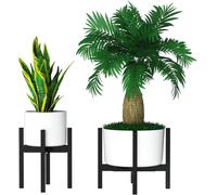 KALANKA-20-35cm Support De Plantes Réglable En Métal Noir, Moderne Support De Fleurs Midcentury Pour Plantes En Pot d'Intérieur Et d'Extérieur, Pour Coin Chambre, Balcon, Terrasse, Patio