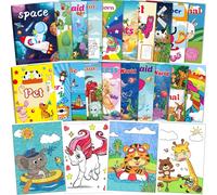 KALANKA-20 Livres de Coloriage pour Enfants, Mini Livres de Coloriage pour Fillers de Sacs de Fête, Pack de Coloriages pour Enfants de 2 à 8 ans, Thèmes-Animaux, Sirènes, Dinosaures, Espace et Océan