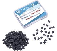 KALANKA-200 Pièces Noir Standard Ordinateur Jumper Cap Header Pin Shunt Shorting 2P Connector Top Opening 2,54mm. Utilisé pour Arduino Raspberry Pi PCB PC DVD HDD Projet de Court-Circuit.