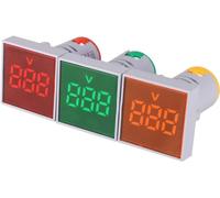 KALANKA-22mm AC 60V-500V Moniteur de Voltmètre, Affichage de Tension Voltmètre à Affichage LED Numérique, 110V/220V/380V Détecteur de Tension Panneau Lumineux de Signal (Rouge/Jaune/Vert)