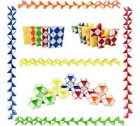 KALANKA-25 pièces Mini Serpent Magiques avec 24 n?uds,Fidget Toys,Anti Stress Enfant,Casse Tete Enfant,Magic Snakes,Cadeau Adolescent garçon,Petits Cadeaux Anniversaire