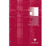 Kalanka-25818c Bloc De Cours Encollé Perforé Rouge Framboise - A4 21x29,7 Cm - 200 Pages Lignées - Papier Blanc 90 G - Couverture Carte Pelliculée