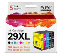 KALANKA-29XL Compatible pour Epson 29 29XL Cartouche d'encre pour Epson Expression Home XP-255 XP-235 XP-245 XP-345 XP-352 XP-445 XP-452 XP-432 XP-335 XP-342 XP-442 (Noir Cyan Magenta Jaune,5 Pack)
