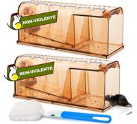KALANKA-2P Piège à Souris Vivante, Attrape Souris Humain et Réutilisables avec Trou d'air sans Mécanisme, pour Cuisine, Jardin, Maison, Grenier, Garage
