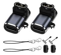 KALANKA-2PCS Adaptateur Type C pour Connecteur de Chargeur Montre Garmin Compatible avec Les Séries Garmin Fenix 7/7S/7X/6/6X/6S Forerunner 965/955/255