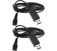 Kalanka-2pcs Cable De Chargeur De Rasoir Usb Remplacement Compatible Avec Wahl Color Pro 9649 Tondeuses Sans Fil Cordon D'alimentation Usb 3,5v 1,8m, Noir