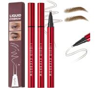Kalanka-2pcs Microblading Crayon Sourcil Imperméable,Liquide Longue Tenue Feutre Sourcils,2 Fork Tip Résistant Aux Fini Naturel Looking Hair Like Clear Brows Makeup (Marron Clair, 1pack(2pcs))