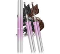 Kalanka-2pcs Noir Marron Metal Wand Mascara For Short And Droopy Lashes, Extra Long Curl Lashes, Intense Volume, Définissant Durée, No Smudging Or Clumping, Mascara Eyelash Extension Effect, Gifts Fo