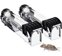 KALANKA-2pcs Piege a Souris, Piège à Souris Réutilisable et sans Cruauté Respectueux de l'environnement et Facile à Nettoyer Piege a Souris Vivante