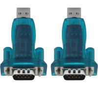 KALANKA-2pcs USB 2.0 vers RS232 Port Série DB9 Adaptateur Convertisseur Mâle 9 Broches Compatible avec Windows 98/SE/ME/2000/XP/Vista/7/8 Mac Os V8.6