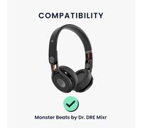 KALANKA-2X Coussinet de Rechange Compatible avec Monster Beats by Dr. DRE Mixr - Coussinets en Mousse pour Casque Audio - Noir