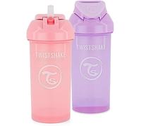 Kalanka-2x Gobelet Pour Bébé Avec Paille - 360ml Bouteille D'eau Pour Bébé Sans Bpa Gobelet D'apprentissage Pour Enfant Rose Violet