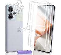 KALANKA-3+3 Pièces Protection Écran pour Xiaomi Redmi Note 13 Pro Plus 5G TPU Film Protection Non Verre et Protecteur de Caméra Verre, Facile Installer, Anti-Rayures, Anti-Empreintes, HD Doux Film